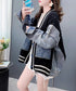 Denim patchwork cardigan